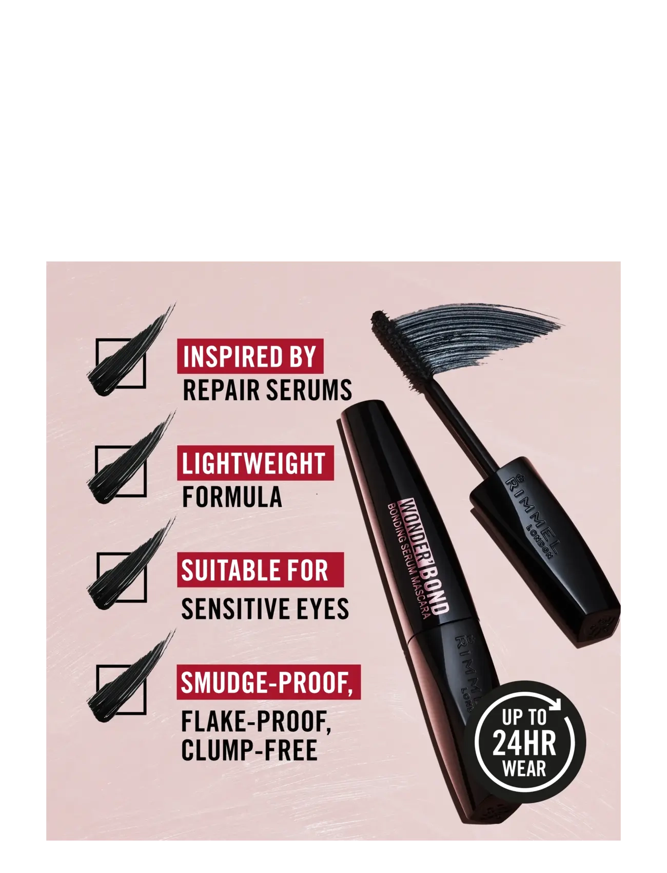 Rimmel - Wonder Bond Bonding Serum Mascara Brown Black 11.0 ML - makeup - bond bomb masc bl/br - 4