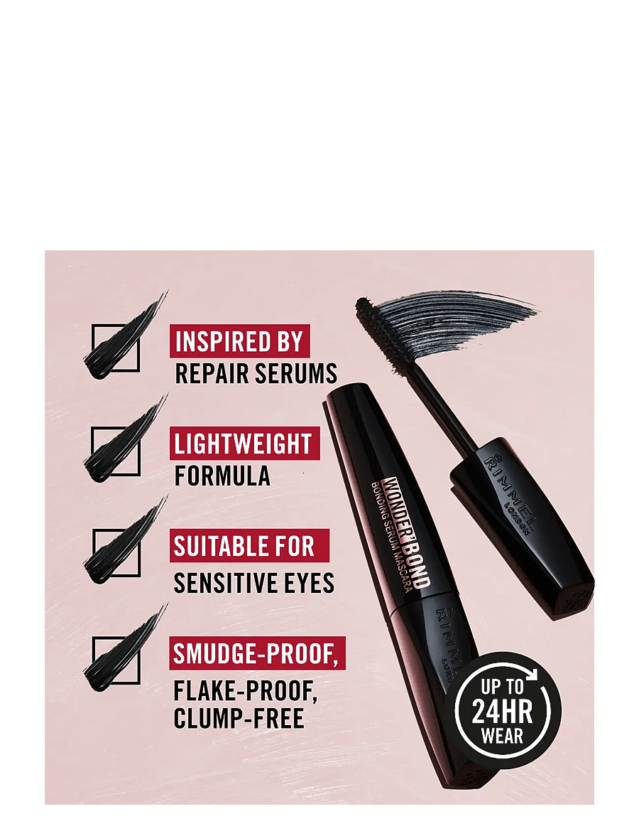 Rimmel - Wonder Bond Bonding Serum Mascara Brown Black 11.0 ML - bond bomb masc bl/br - 4