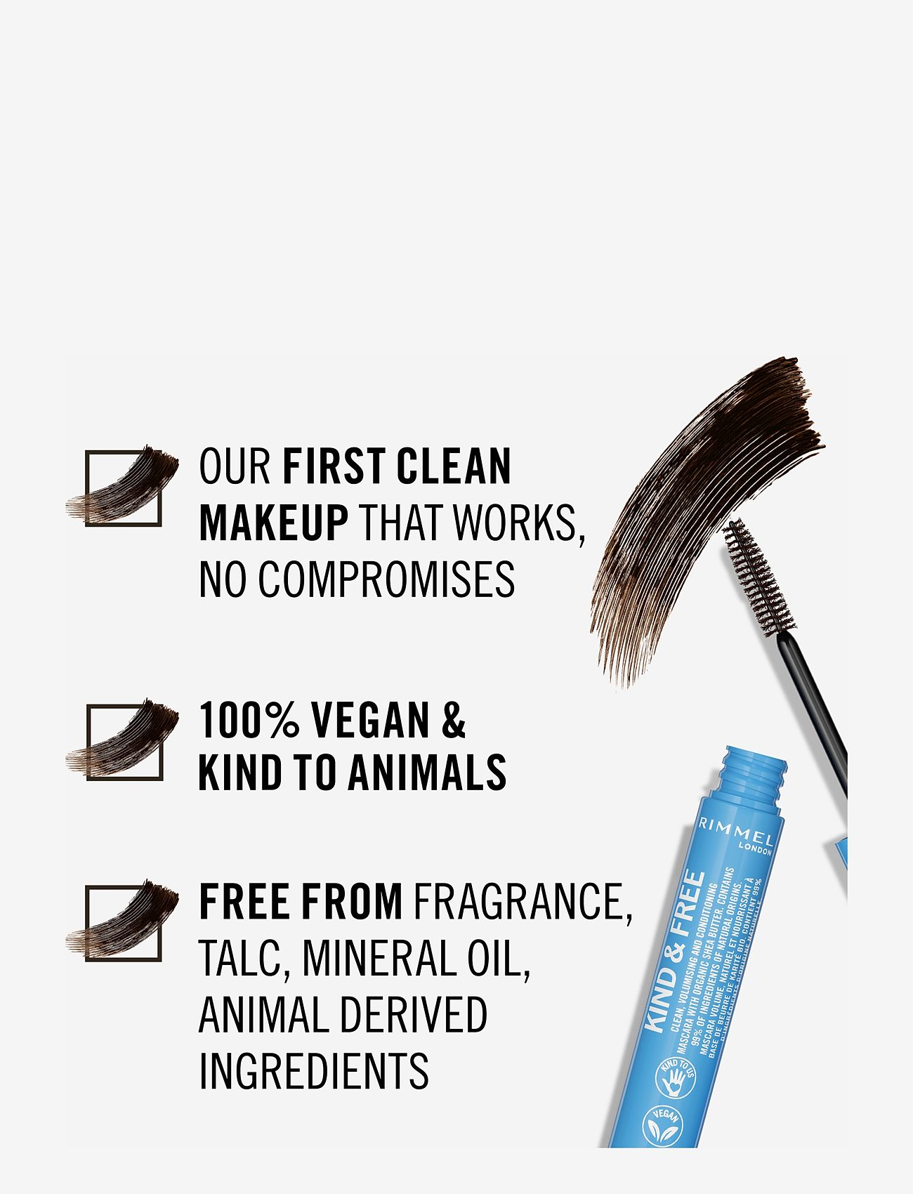 Rimmel - RIMMEL Kind&Free mascara - redo för date night - 002 brown black - 3