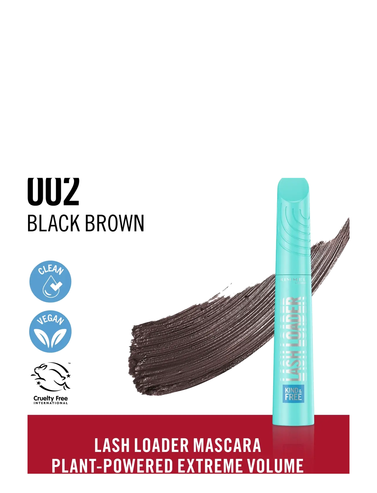Rimmel - Kind&Free mascara eu Brown Black 9.50 ML - silmät ja kulmakarvat - brown black - 1