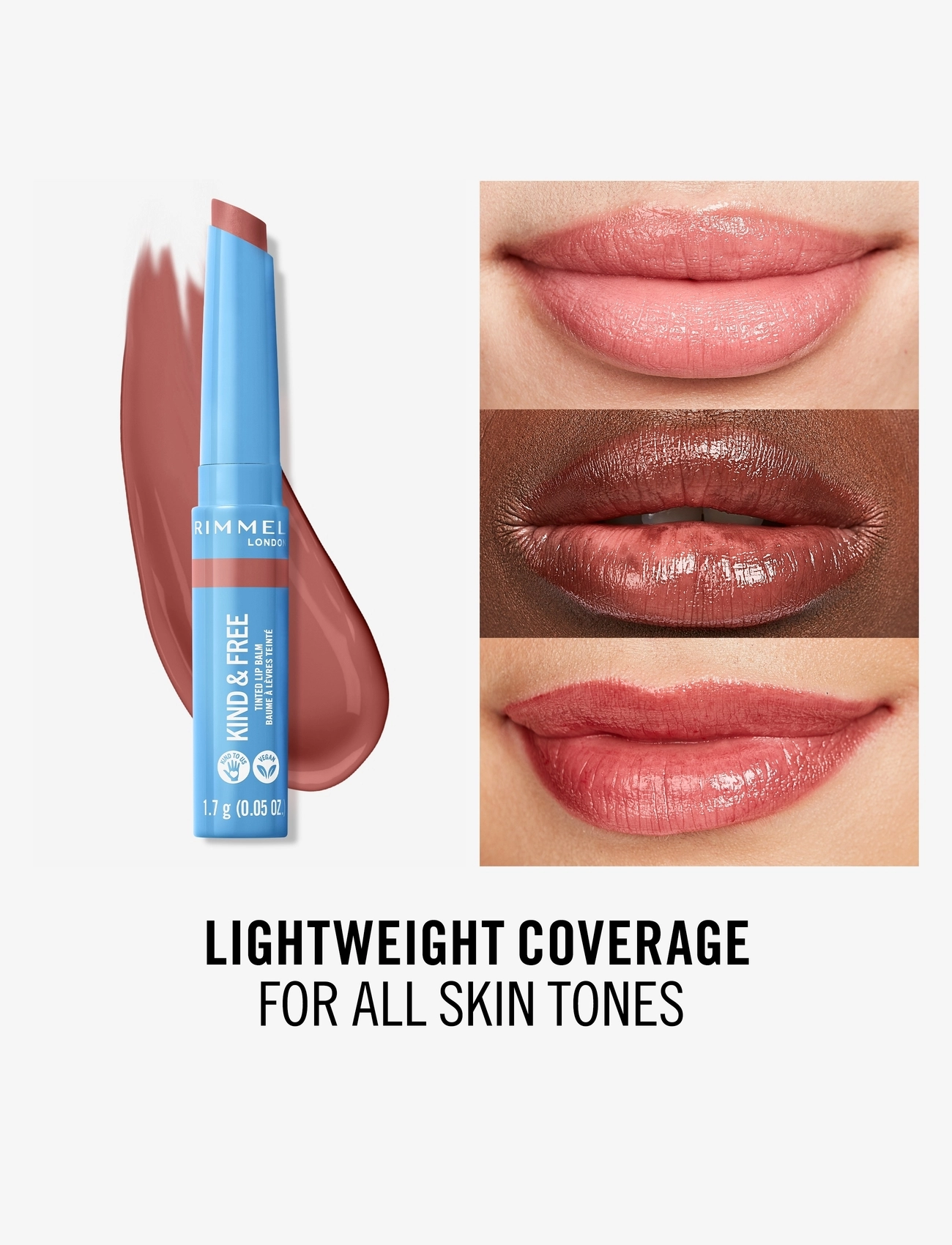 Rimmel - RIMMEL Kind&free lipbalm - læbepomade - 002 natural apricot - 3