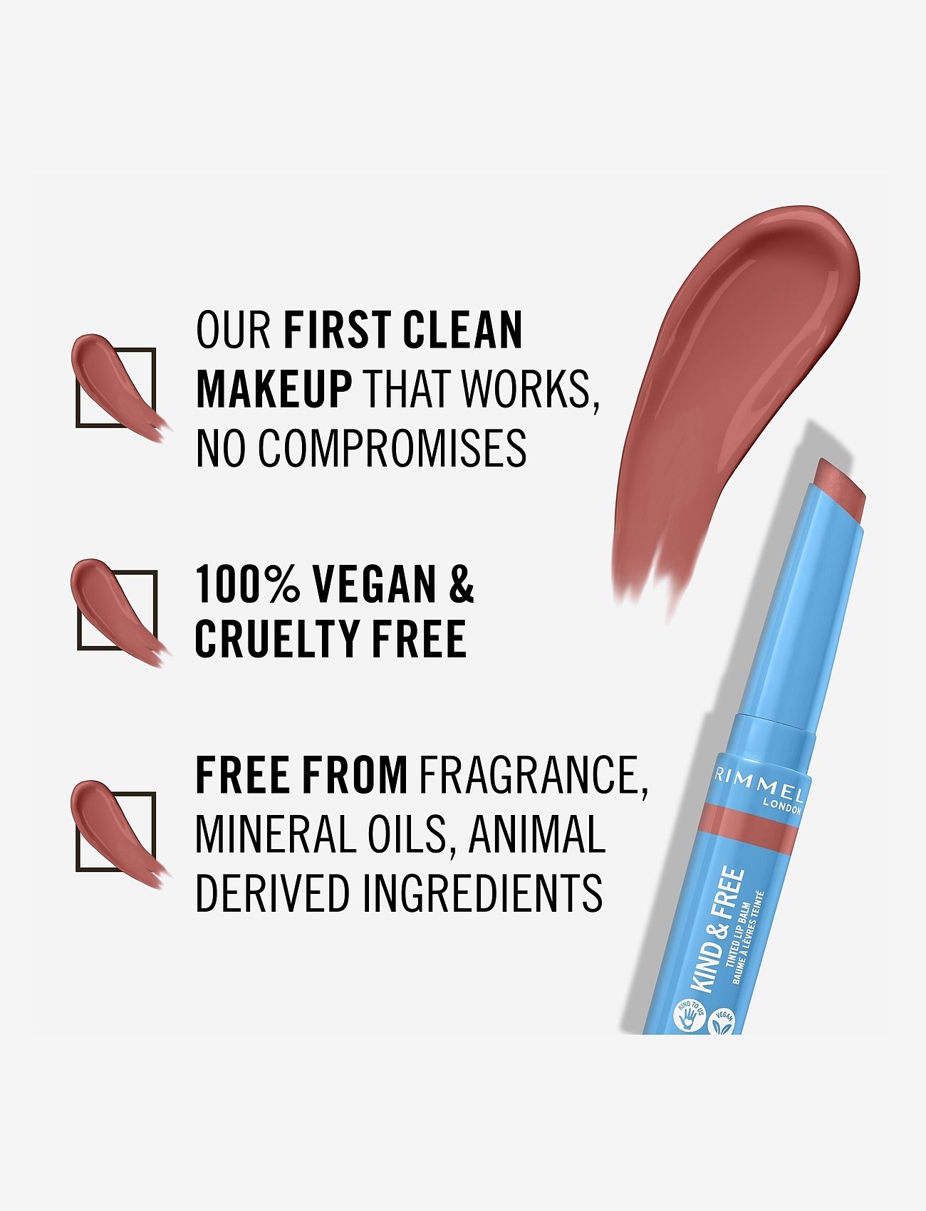 Rimmel - RIMMEL Kind&free lipbalm - läppbalsam - 002 natural apricot - 4