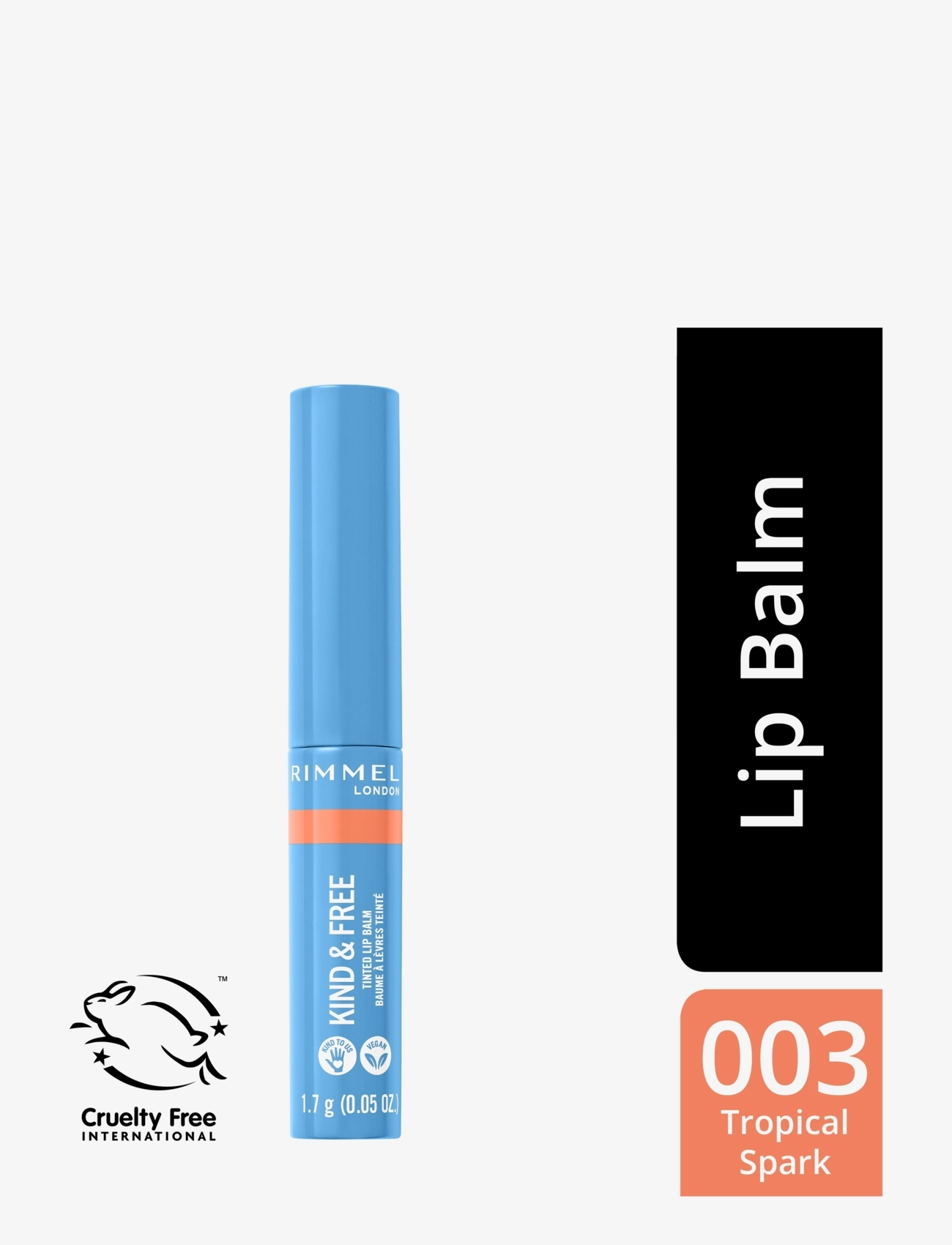 Rimmel - RIMMEL Kind&free lipbalm - laveste priser -  003 tropical spark - 1