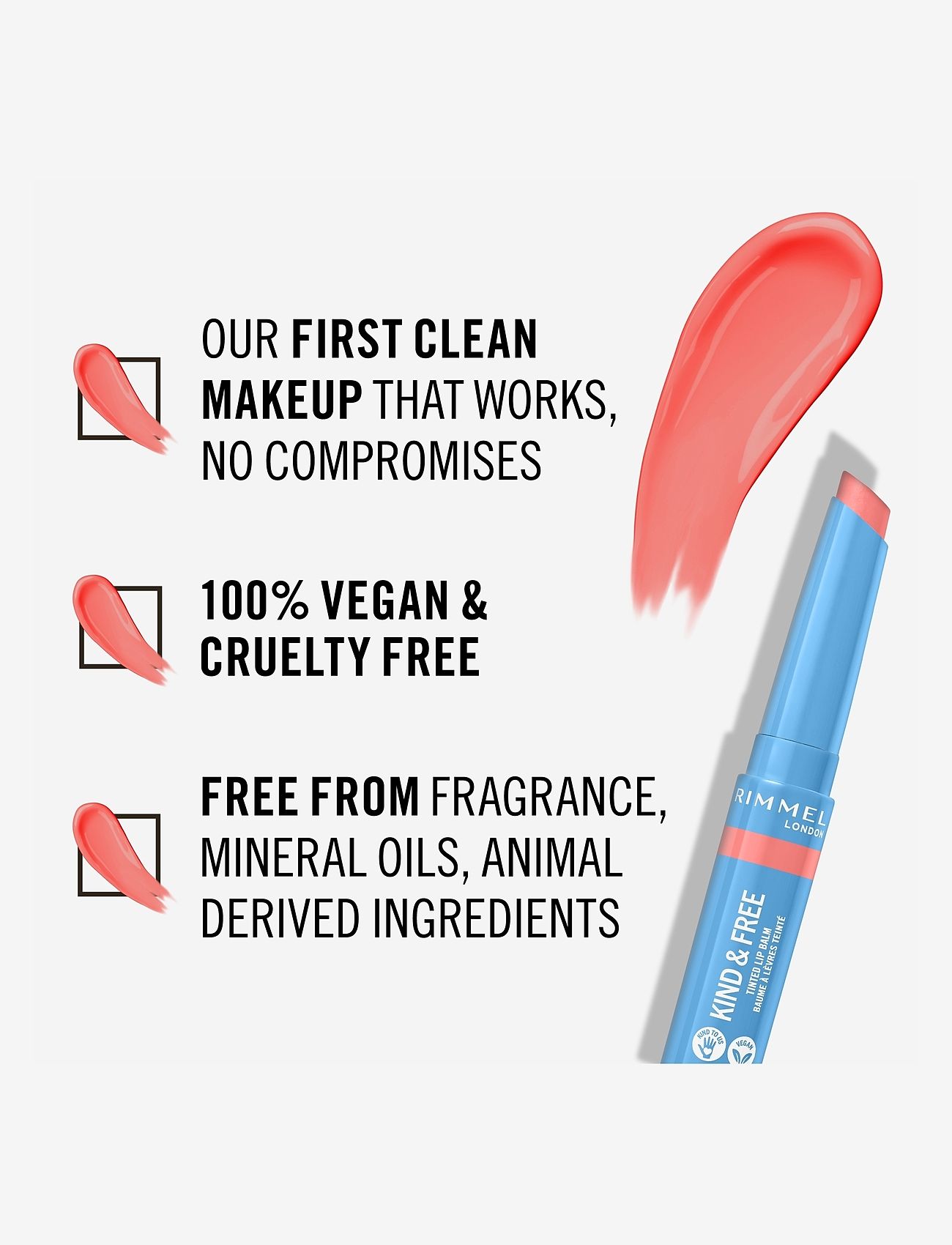 Rimmel - RIMMEL Kind&free lipbalm - læbepomade -  004 hibiscus blaze - 4