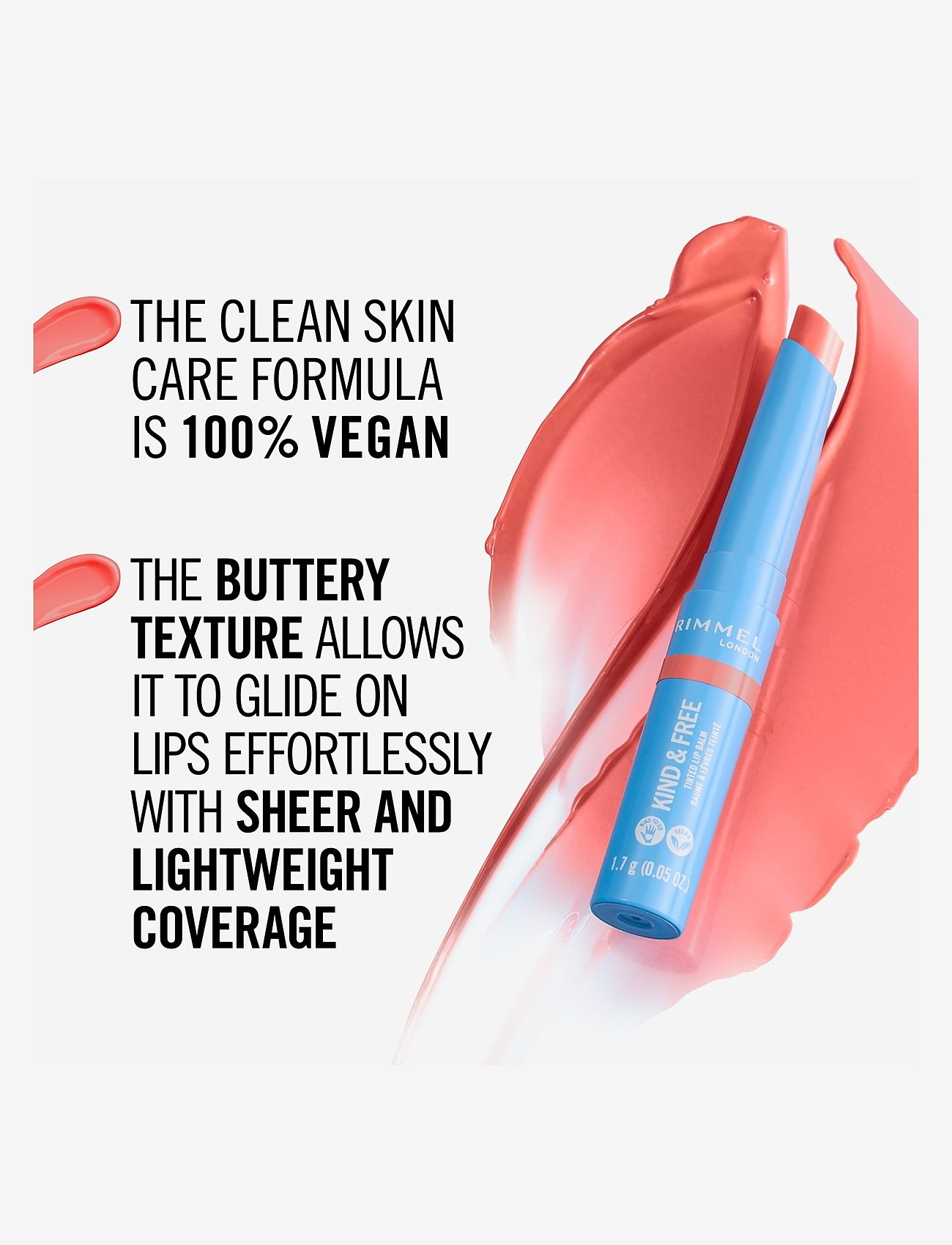 Rimmel - RIMMEL Kind&free lipbalm - læbepomade -  004 hibiscus blaze - 5