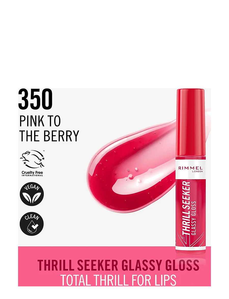 Rimmel - Thrill Seeker Lip Gloss 350 Pink to the berry 10.00 ML - makeup - 350 pink to the berry - 1