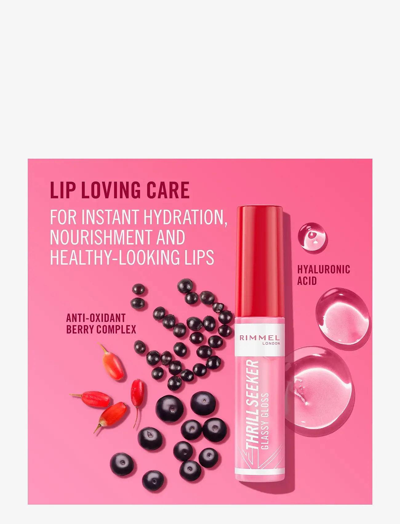Rimmel - Thrill Seeker Lip Gloss 350 Pink to the berry 10.00 ML - makeup - 350 pink to the berry - 5