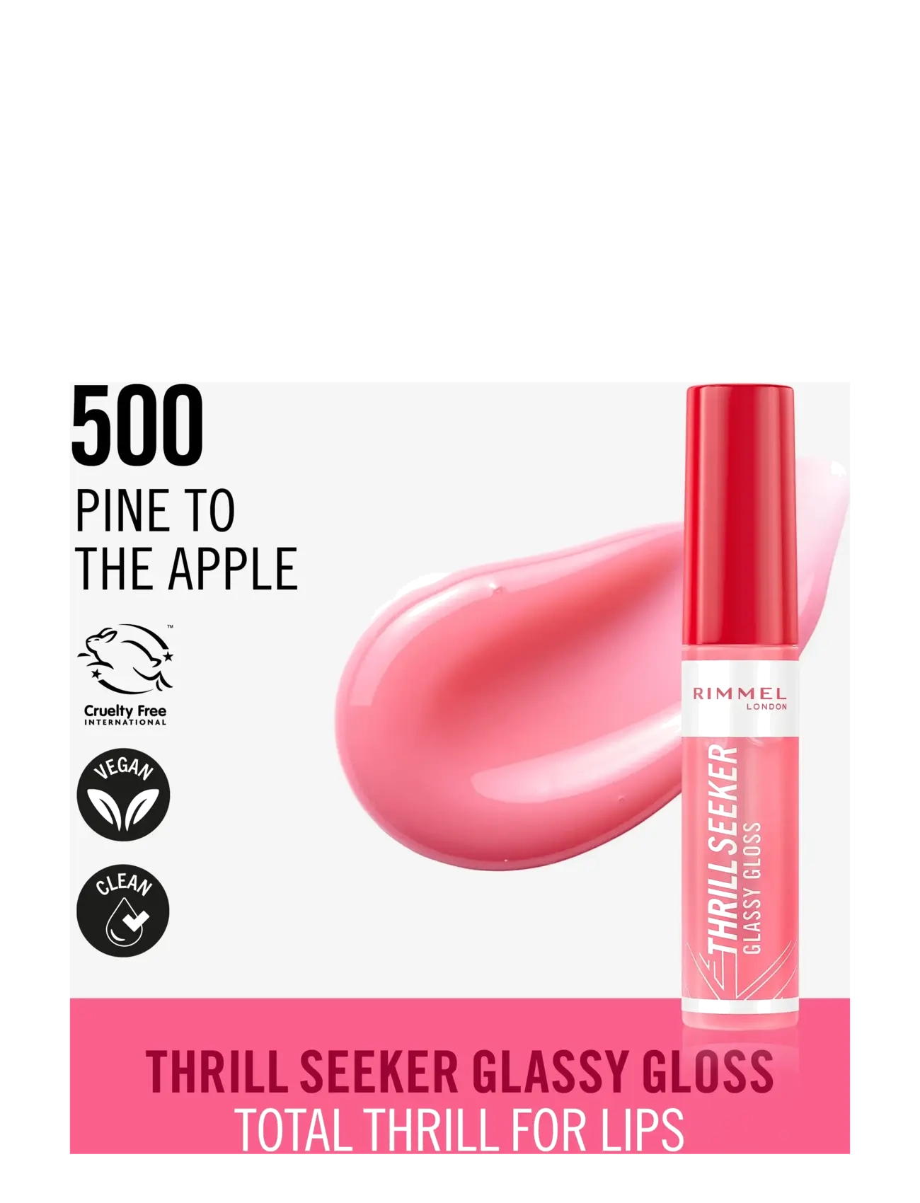 Rimmel - Thrill Seeker Lip Gloss 500 Pine to the apple 10.00 ML - smink - 500 pine to the apple - 1
