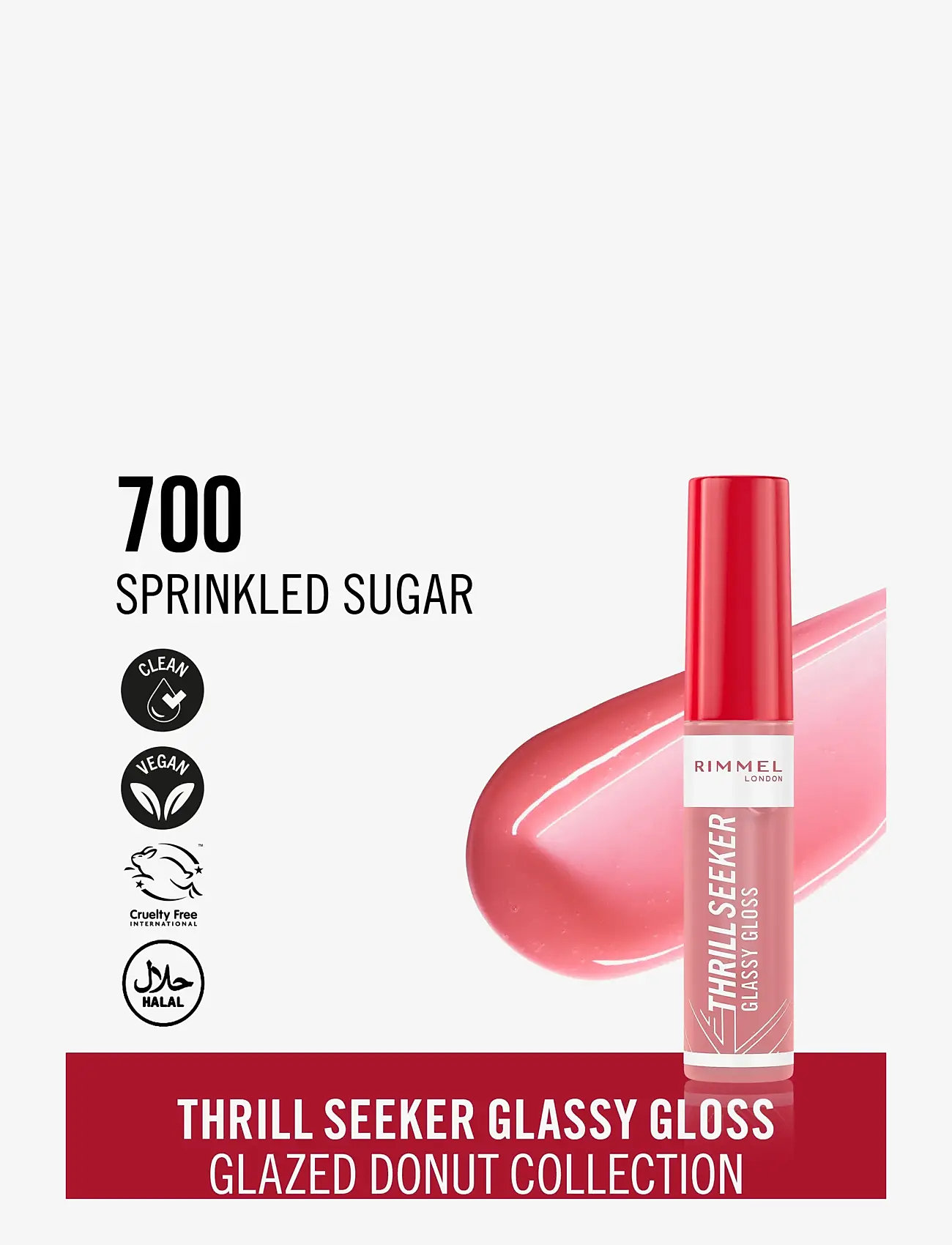 Rimmel - Thrill Seeker Lip Gloss Sprinkled sugar 700 10.00 ML - makeup - sprinkled sugar 700 - 1