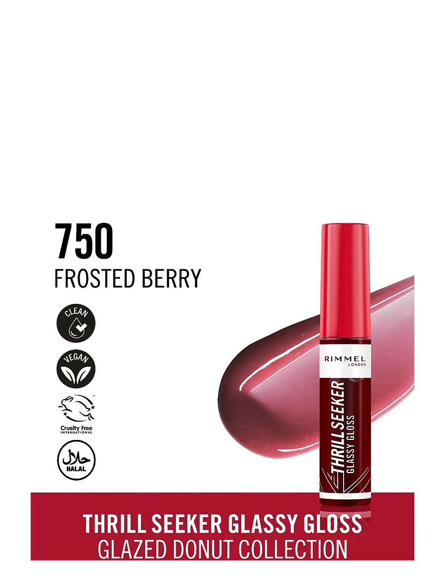 Rimmel - Thrill Seeker Lip Gloss Frosted berry 750 10.00 ML - makeup - frosted berry 750 - 1