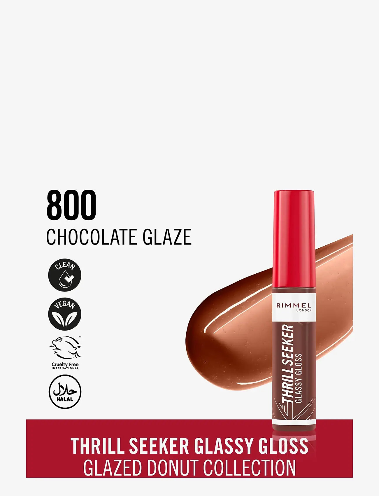Rimmel - Thrill Seeker Lip Gloss Chocolate glaze 800 10.00 ML - makeup - chocolate glaze 800 - 1