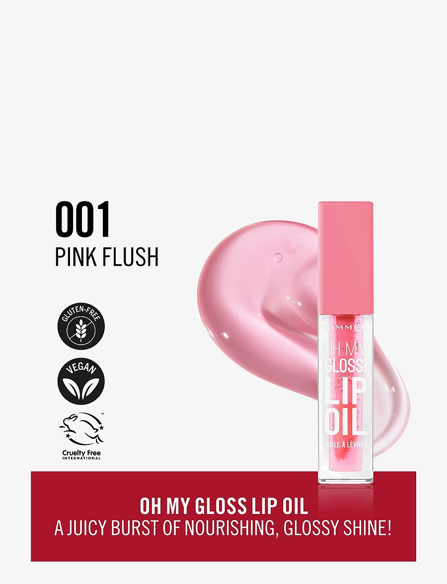Rimmel - Oh My Gloss lip Oil 001 Pink Flush 4.5 ML - 001 pink flush - 1