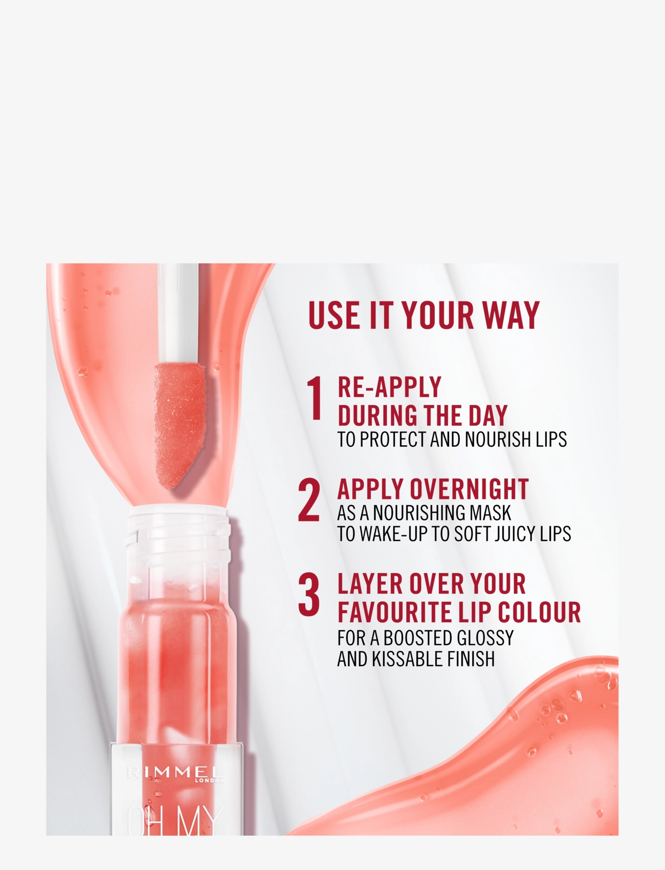 Rimmel - Oh My Gloss lip Oil 004 Vivid Red 4.5 ML - 004 vivid red - 5