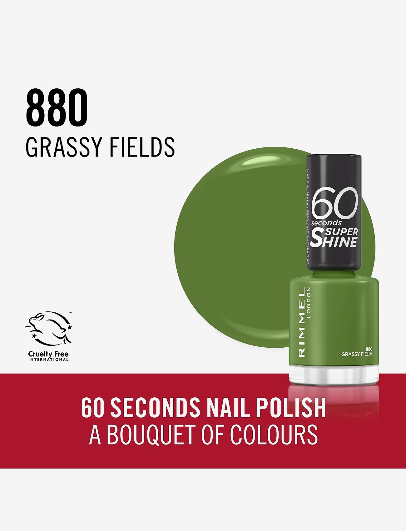 Rimmel - RIMMEL 60 Seconds Nail Polish 880 Grassy fields - smink - 880 grassy fields - 1