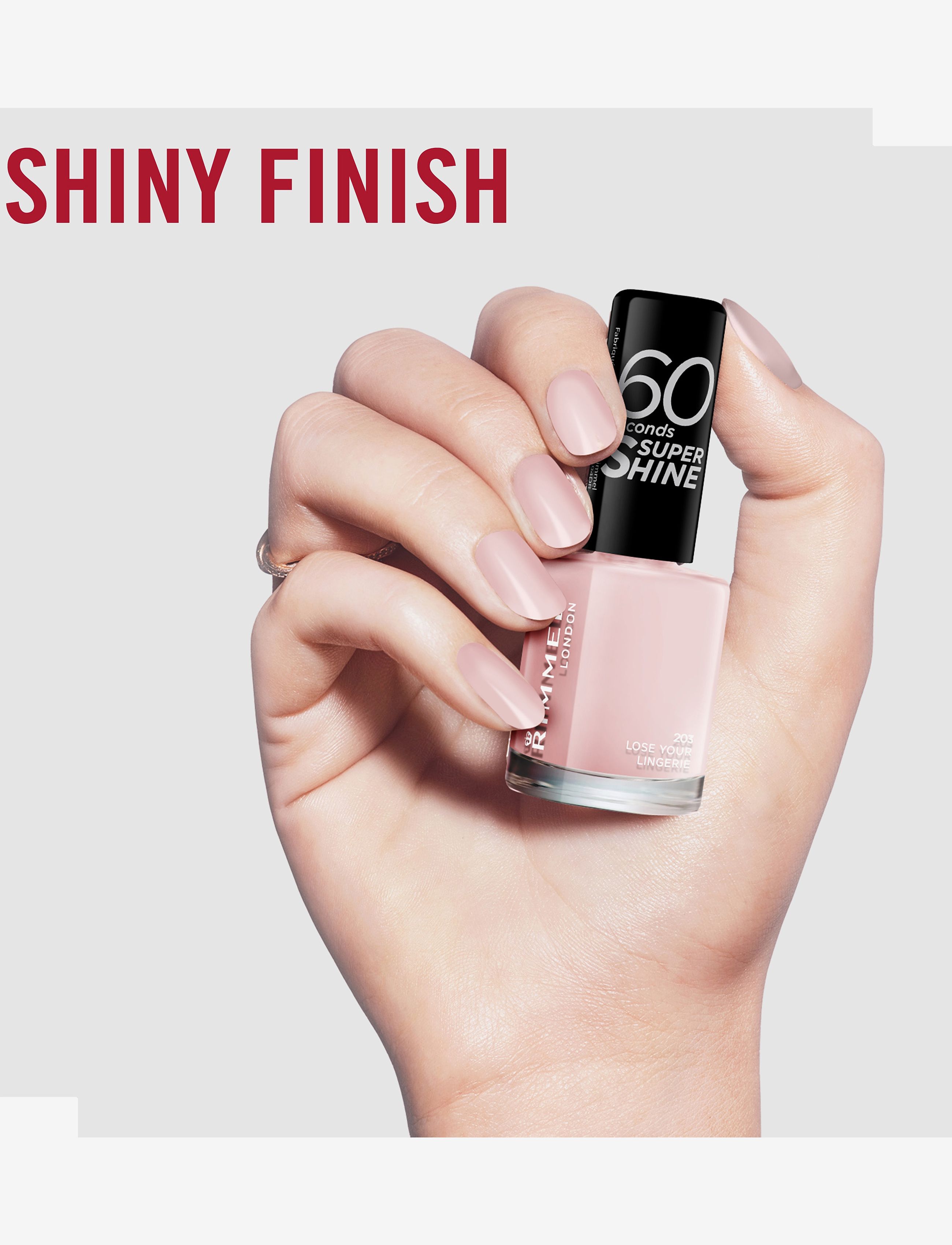 Rimmel - RIMMEL 60 Seconds Nail Polish - klar for date night - 203 loose your lingerie - 4