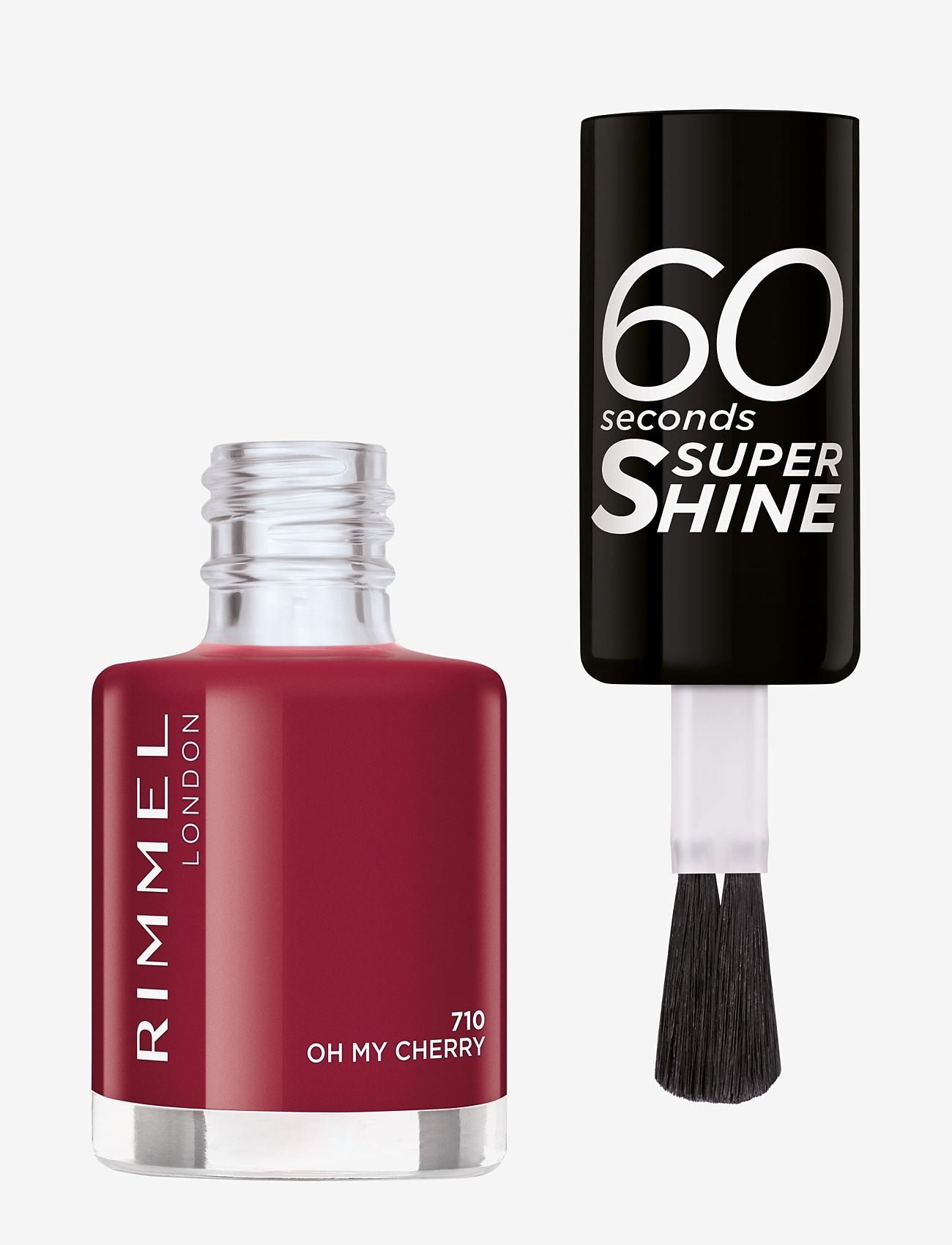 Rimmel 60 Seconds Nail Polish 710 Oh My Chery, Neglelak, Rød, Str: 8 ML