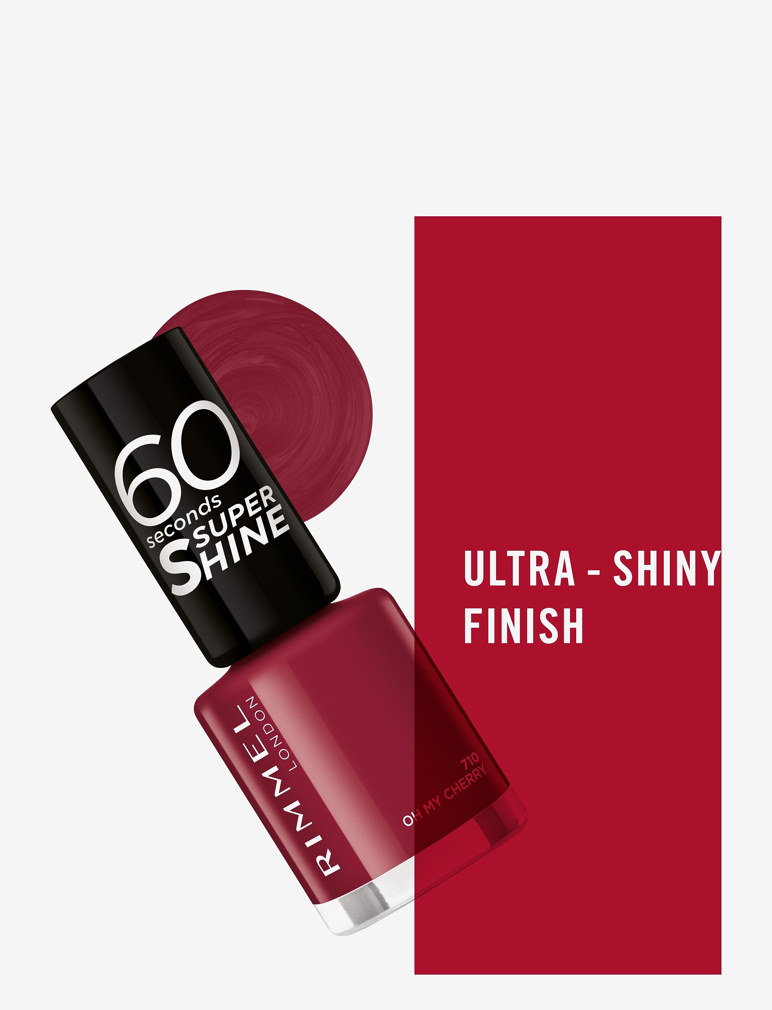 Rimmel - 60 Seconds Nail Polish 710 Oh my chery - bliv klar til date night - 710 oh my chery - 4
