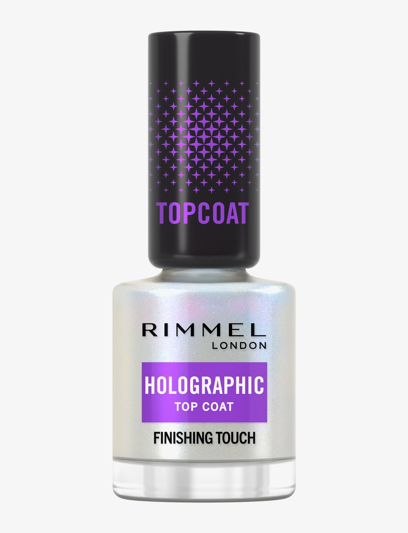 Rimmel Top Coat Top Coat Holographic, 12 ml, Nude, Negle > Base & Top Coat, Dame
