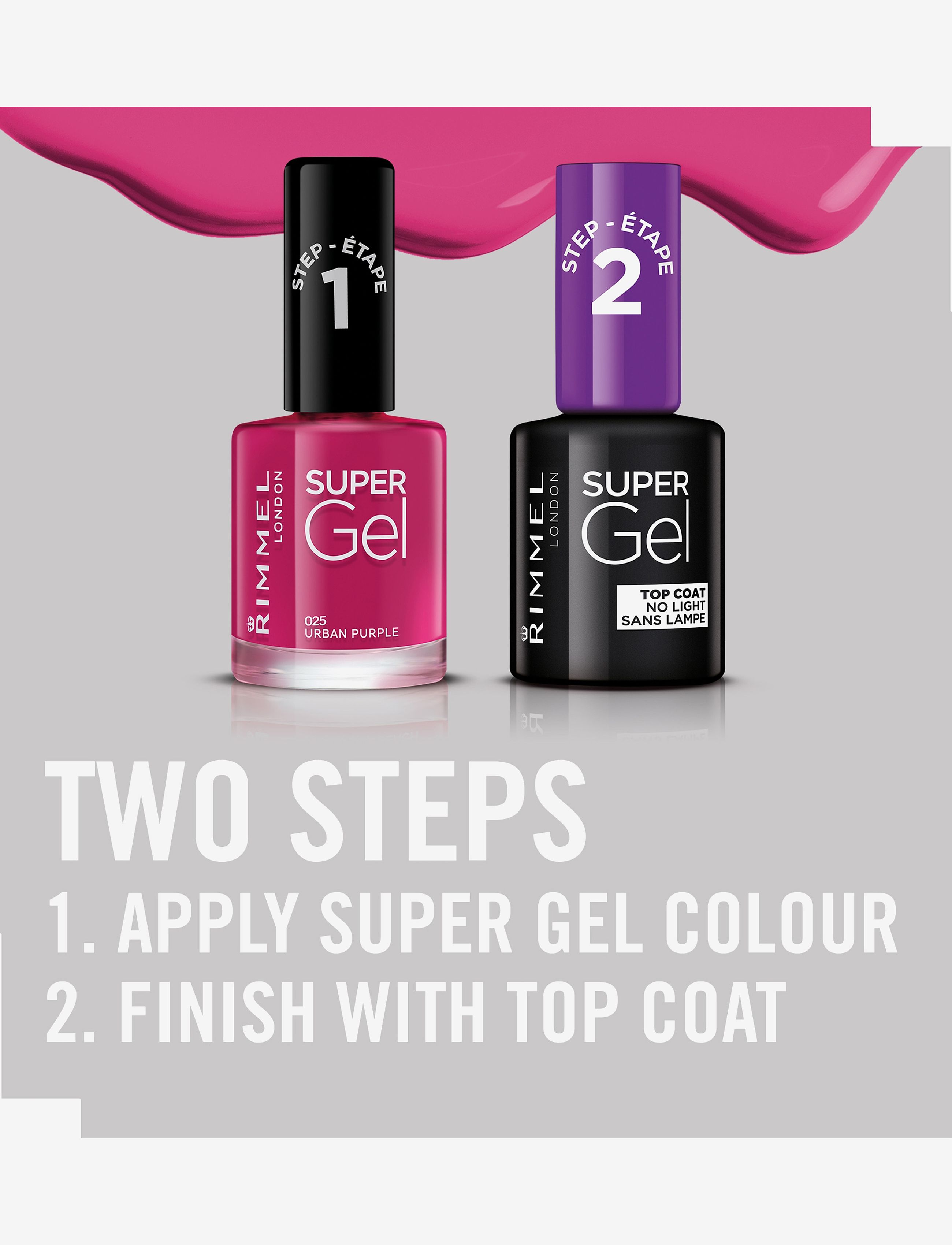 Rimmel - RIMMEL Super Gel Nail Polish - makeup - 025 urban purple - 4