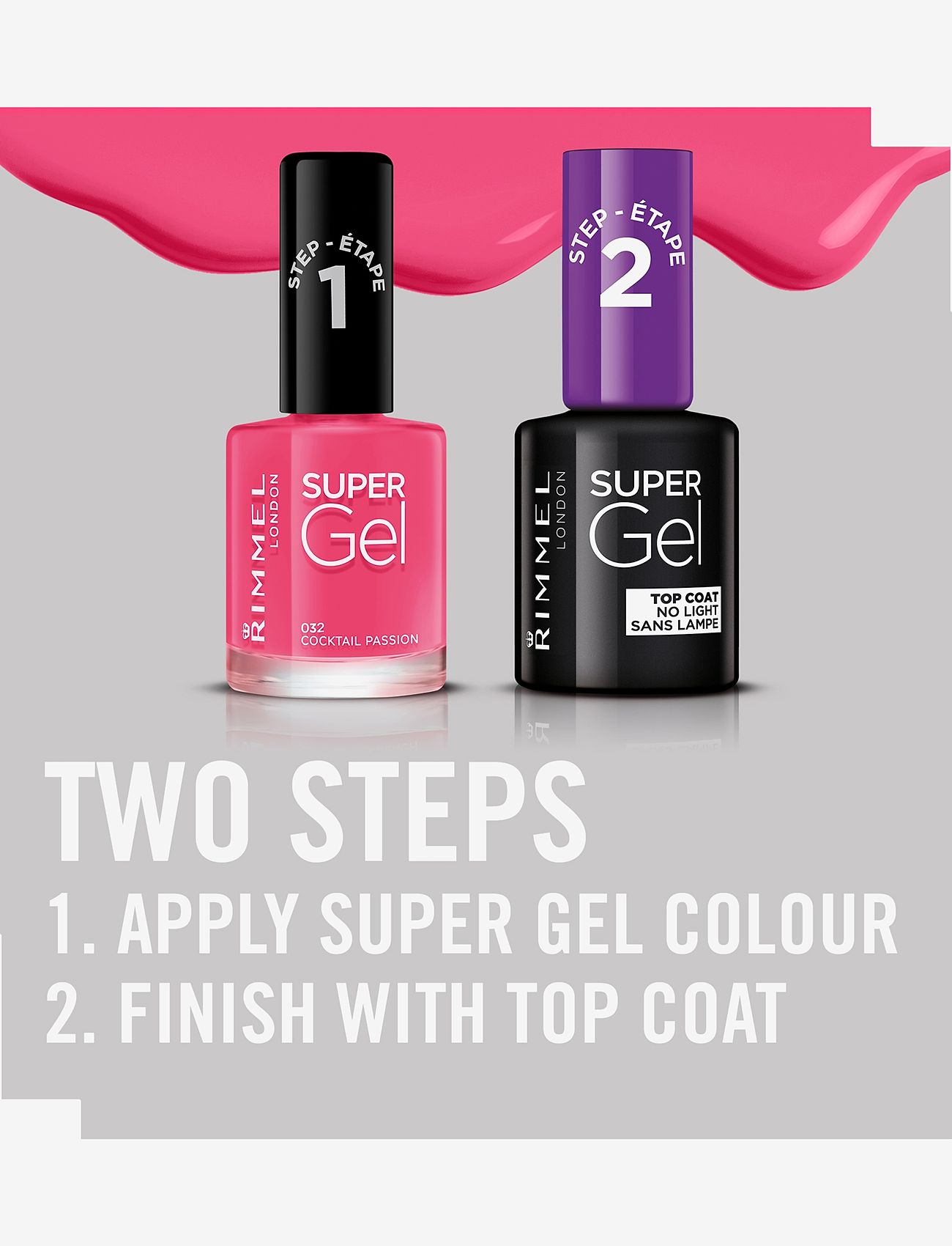 Rimmel - Super Gel Nail Polish 032 Cocktail Passion - makeup - 032 cocktail passion - 4