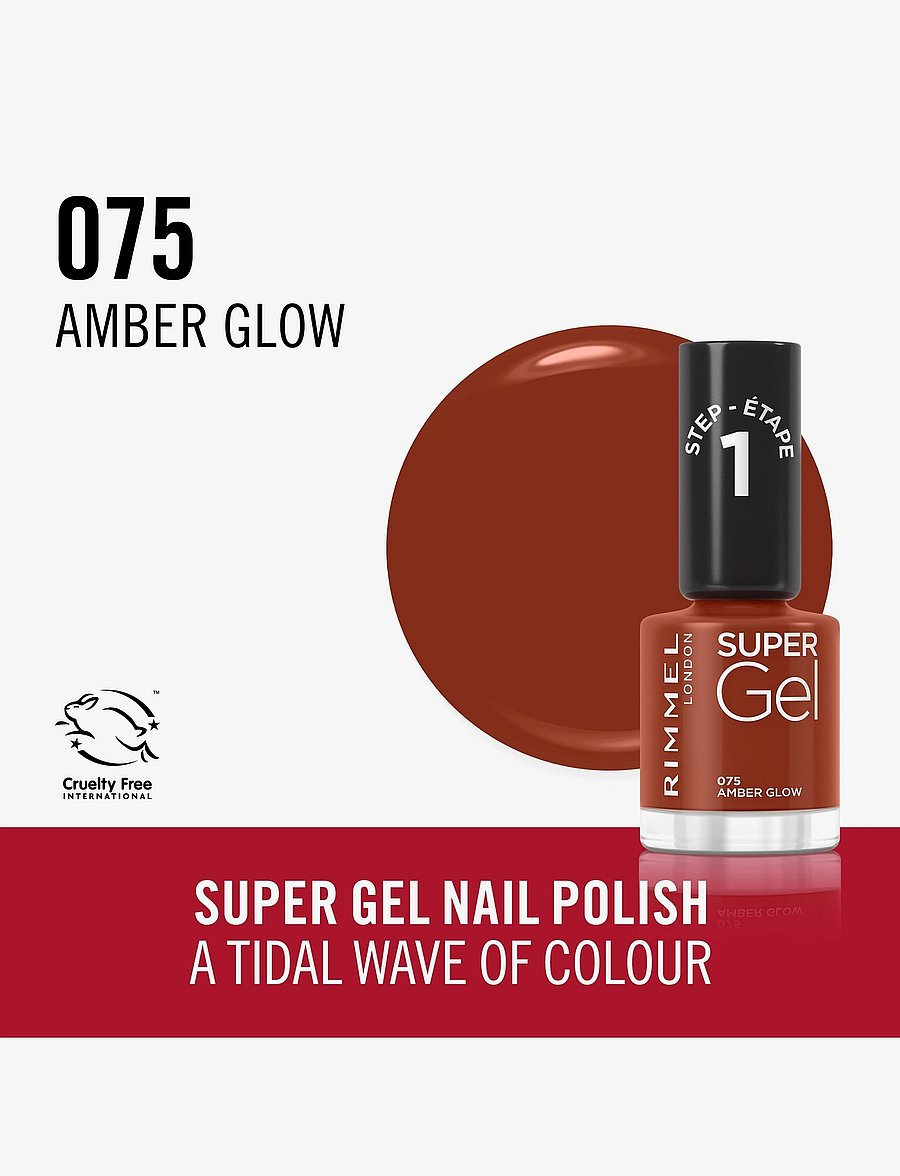 Rimmel - RIMMEL Super Gel Nail Polish 075 Aamber glow - makeup - 075 aamber glow - 1