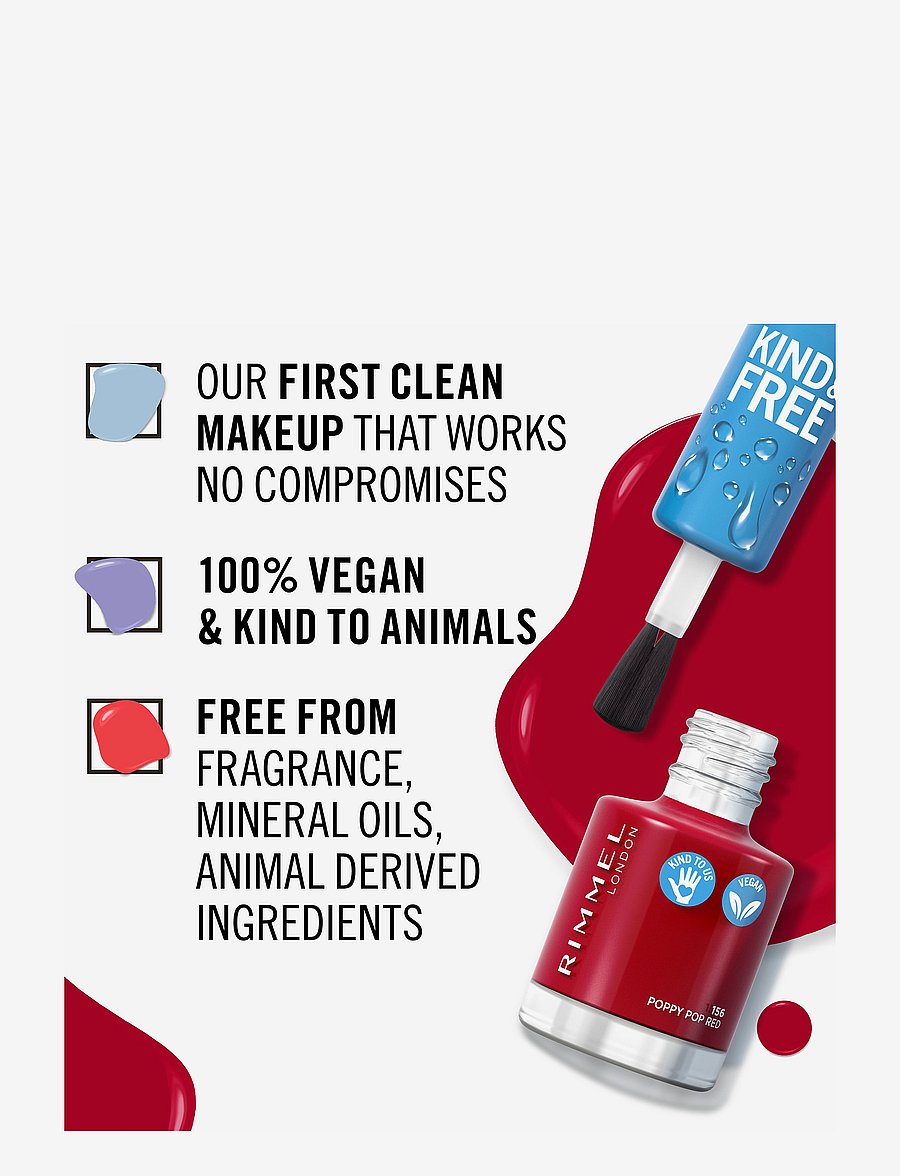 Rimmel - RIMMEL Kind & Free clean nail - makeup - 156 poppy red - 3