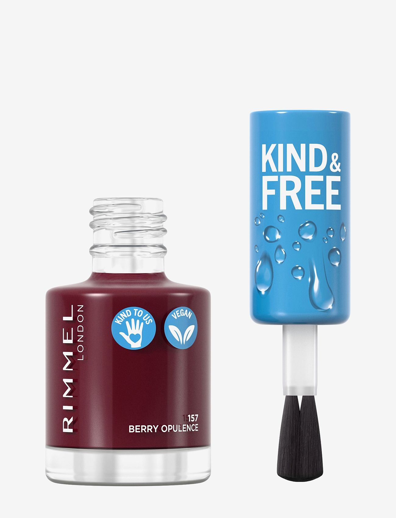 Rimmel - RIMMEL Kind & Free clean nail - redo för date night - 157 berry - 1