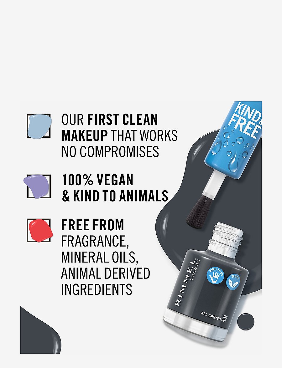 Rimmel - RIMMEL Kind & Free clean nail - makeup - 158 slate grey - 3