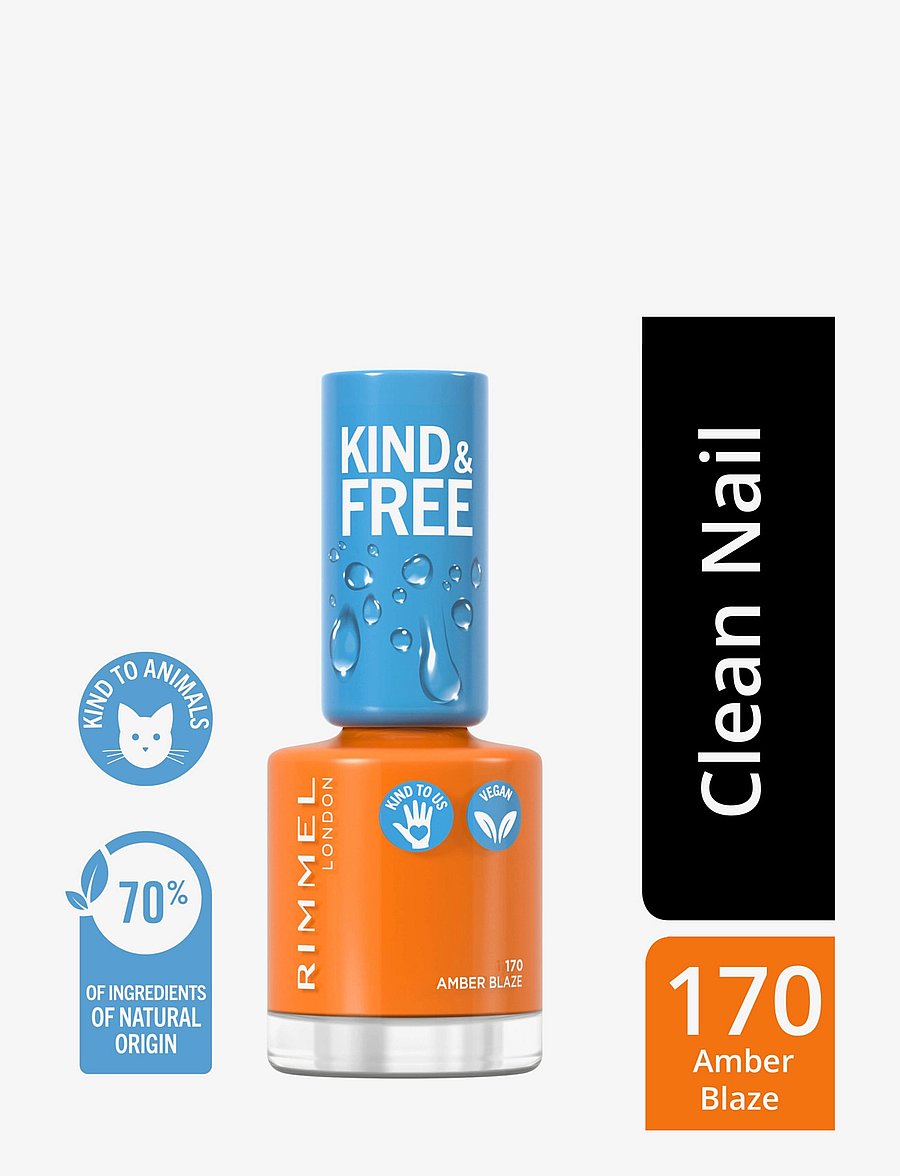 Rimmel - Kind & Free clean nail 170 Amber blaze - bliv klar til date night - 170 amber blaze - 1
