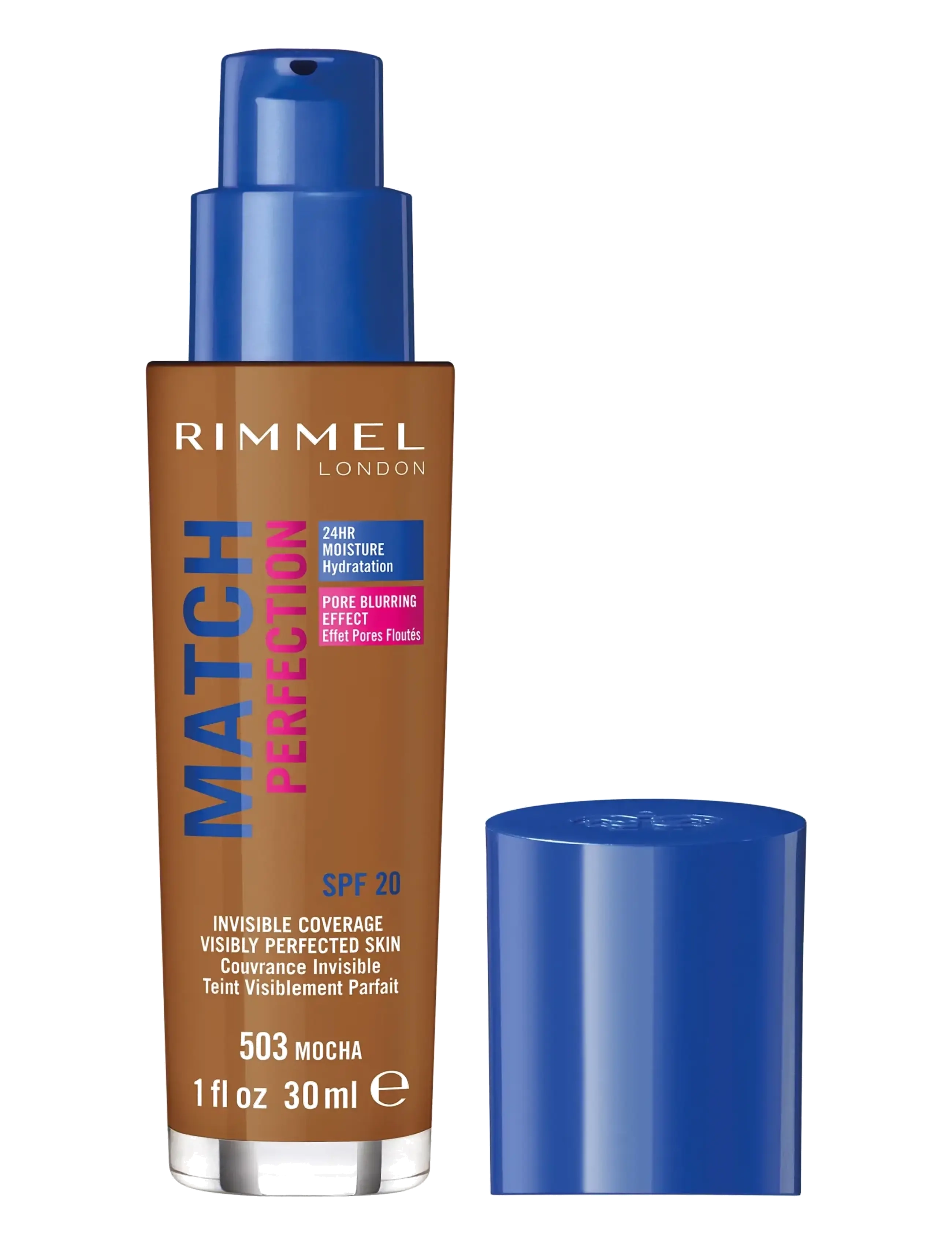 Rimmel - Match Perfection Liquid Foundation SPF20 - festtøj til outletpriser - 503 mocha - 1