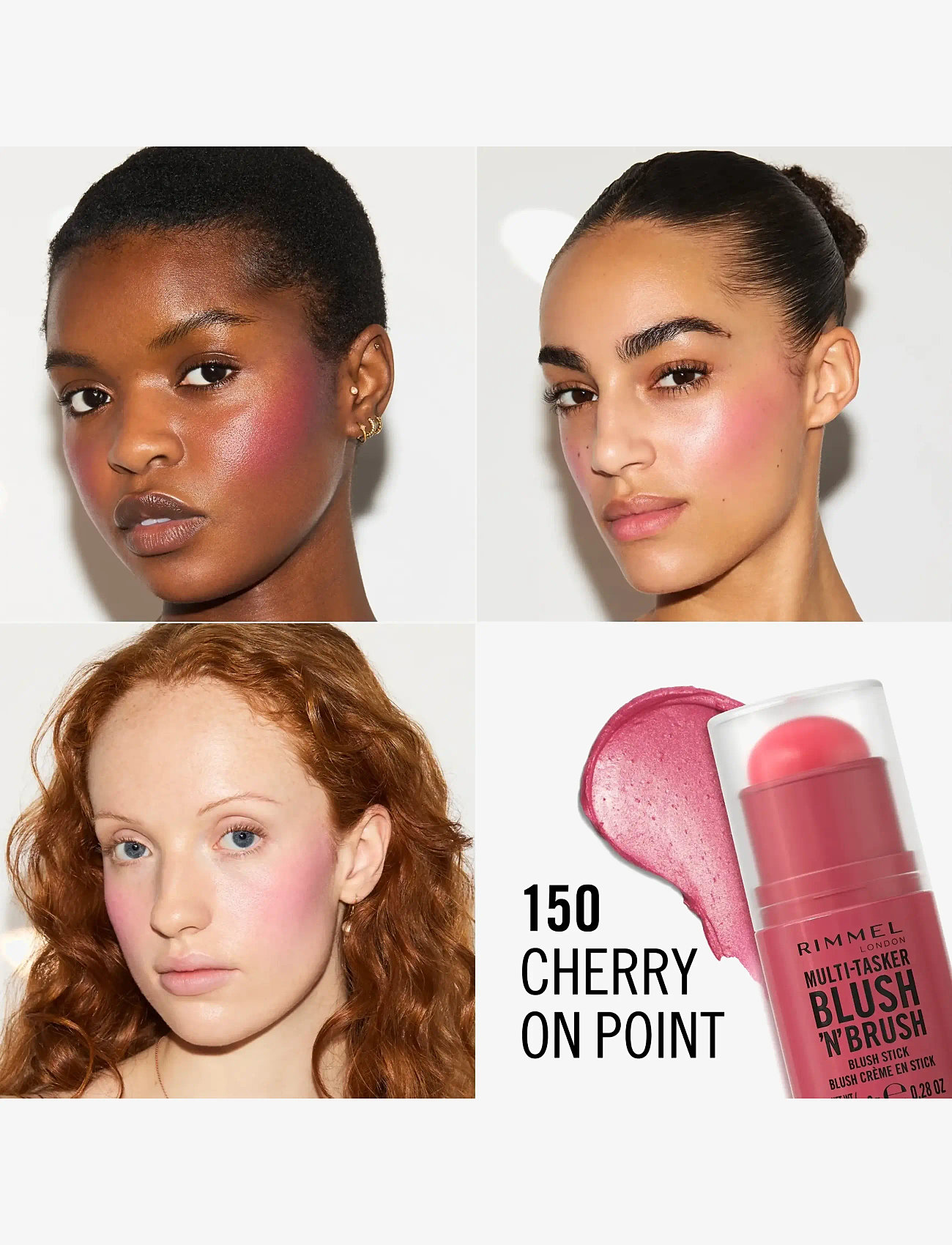 Rimmel - Multitasker On The Go Blush Stick - makeup - 150 cherry on point - 4