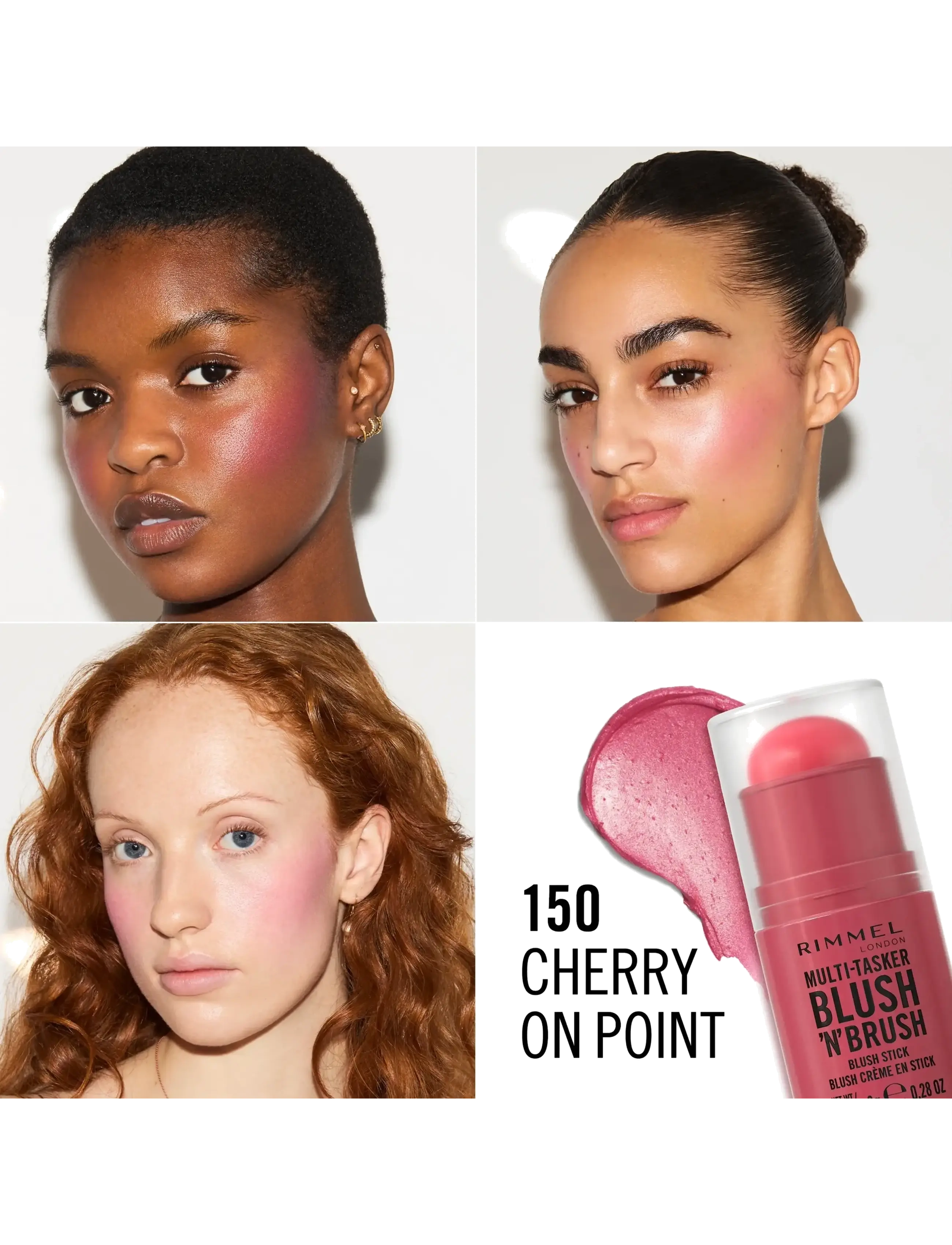 Rimmel - Multitasker On The Go Blush Stick - smink - 150 cherry on point - 4