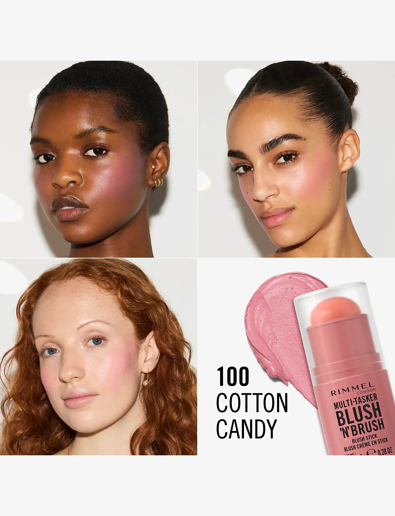 Rimmel - Multitasker On The Go Blush Stick - smink - 100 cotton candy - 4