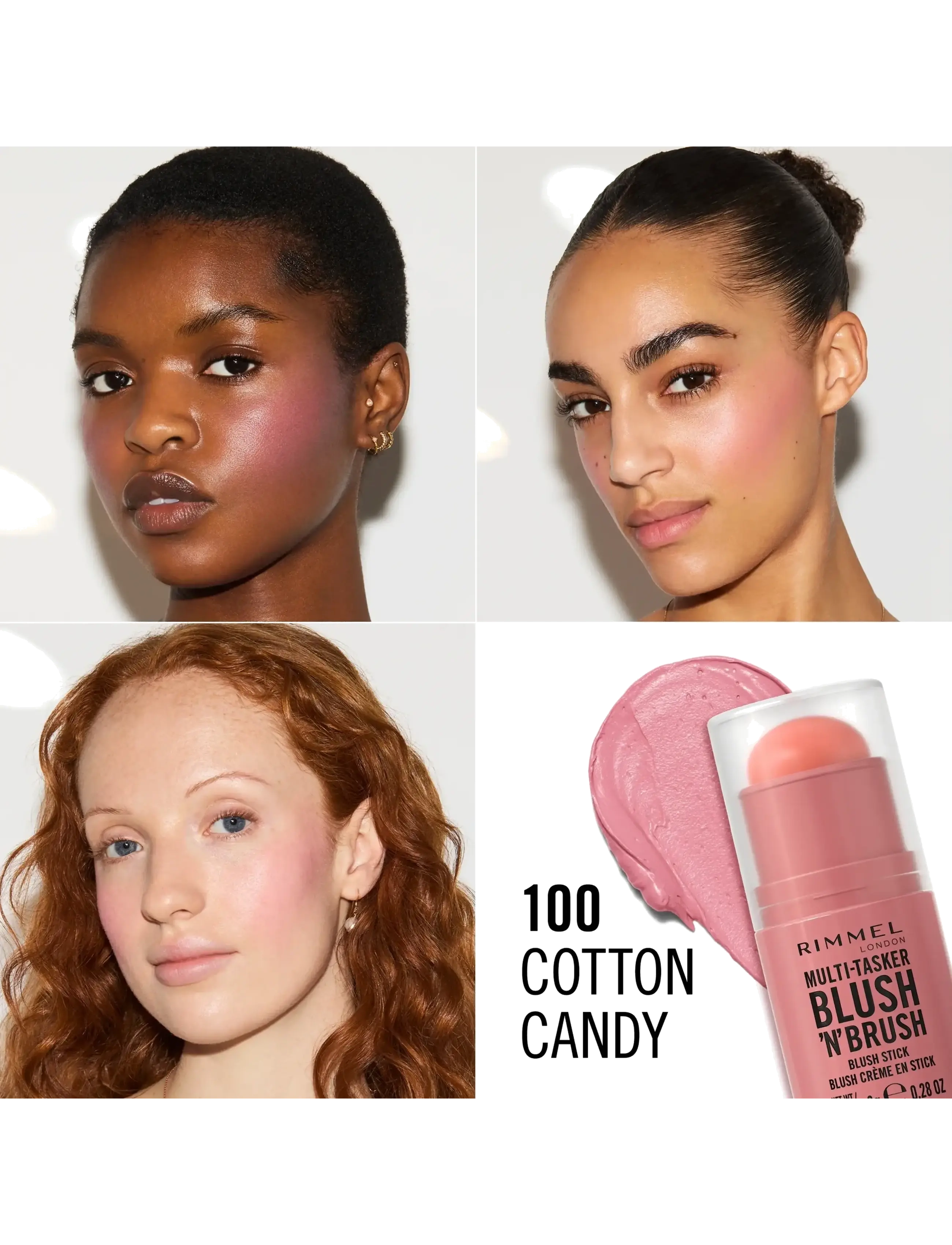 Rimmel - Multitasker On The Go Blush Stick - smink - 100 cotton candy - 4
