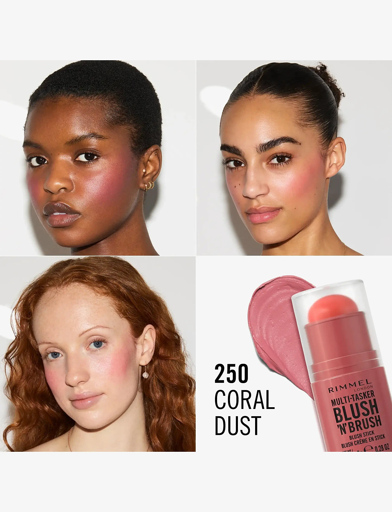 Rimmel - Multitasker On The Go Blush Stick - makeup - 250 coral dust - 4