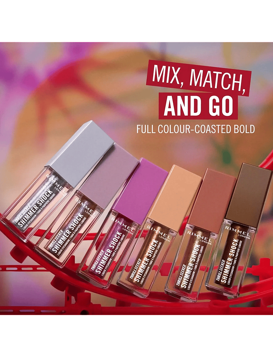 Rimmel - Shimmer Shock Liquid Eyeshadow - smink - 004 sunset storm - 5