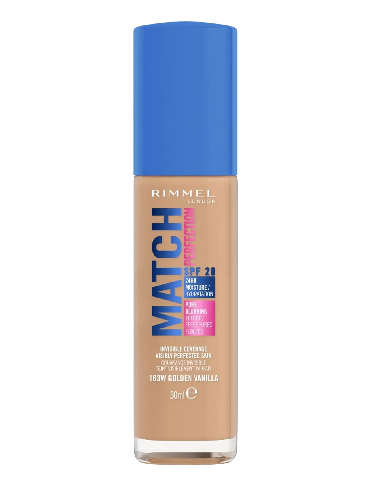 Rimmel Match Perfection Liquid Foundation - Smink - 163 GOLDEN VANILLA / natural