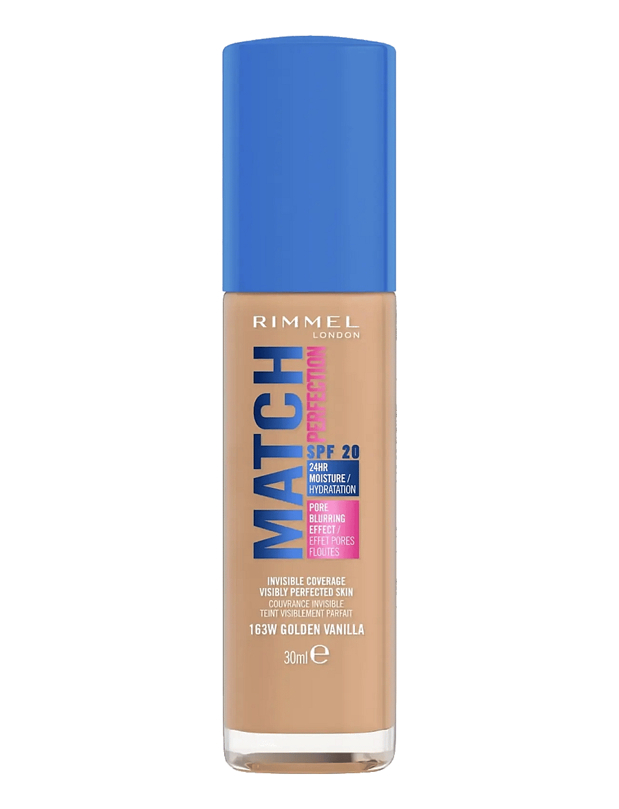 Rimmel - Match Perfection Liquid Foundation - makeup - 163 golden vanilla - 0
