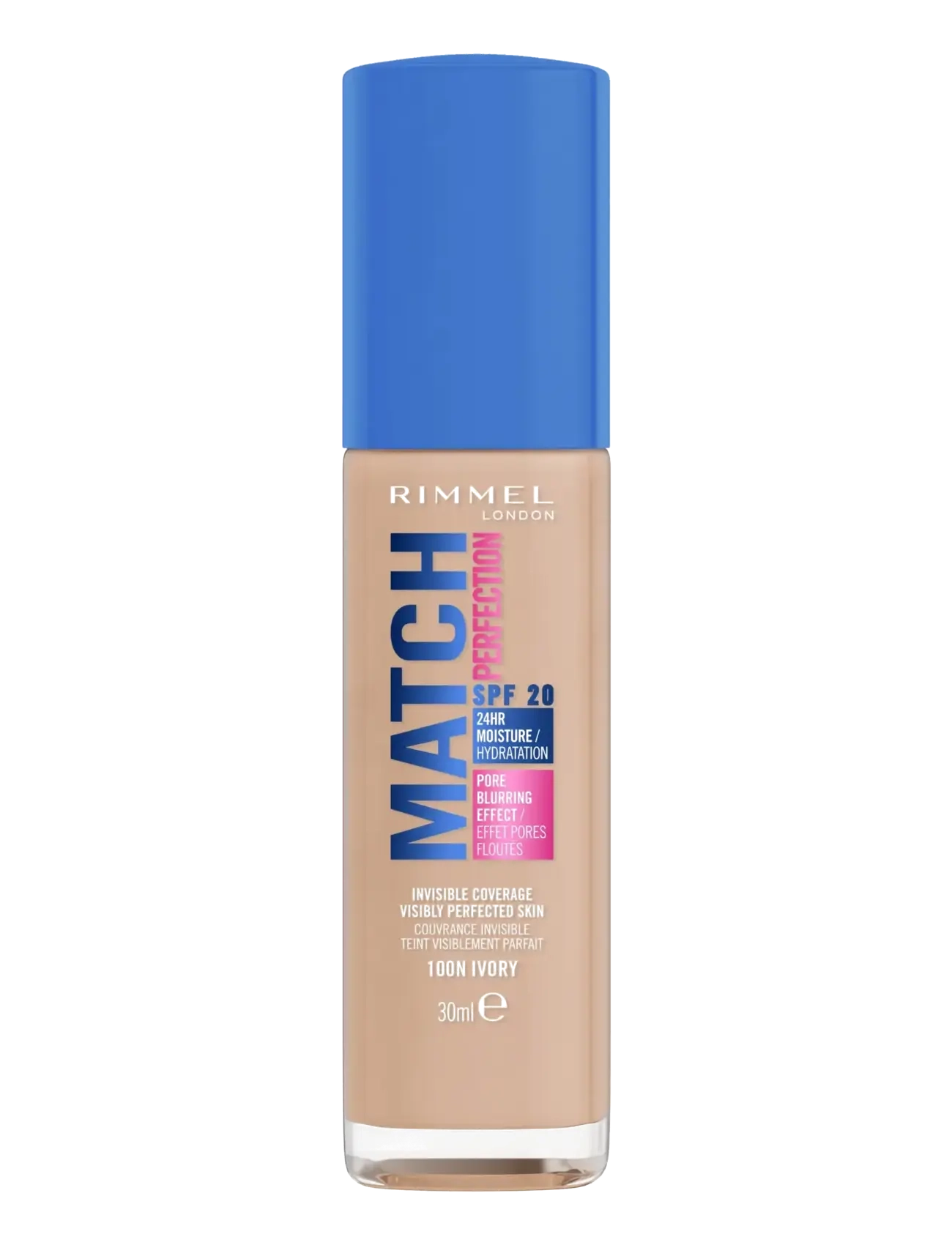 Rimmel Match Perfection Liquid Foundation - Makeup - 100 IVORY / natural