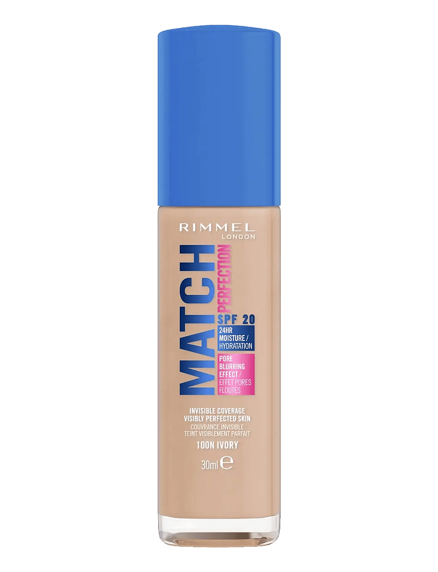 Rimmel - Match Perfection Liquid Foundation - makeup - 100 ivory - 0