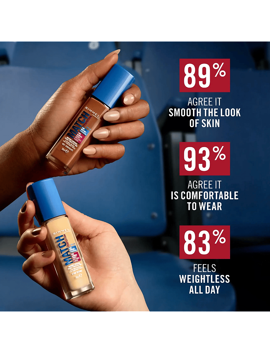 Rimmel - Match Perfection Liquid Foundation - makeup - 100 ivory - 4