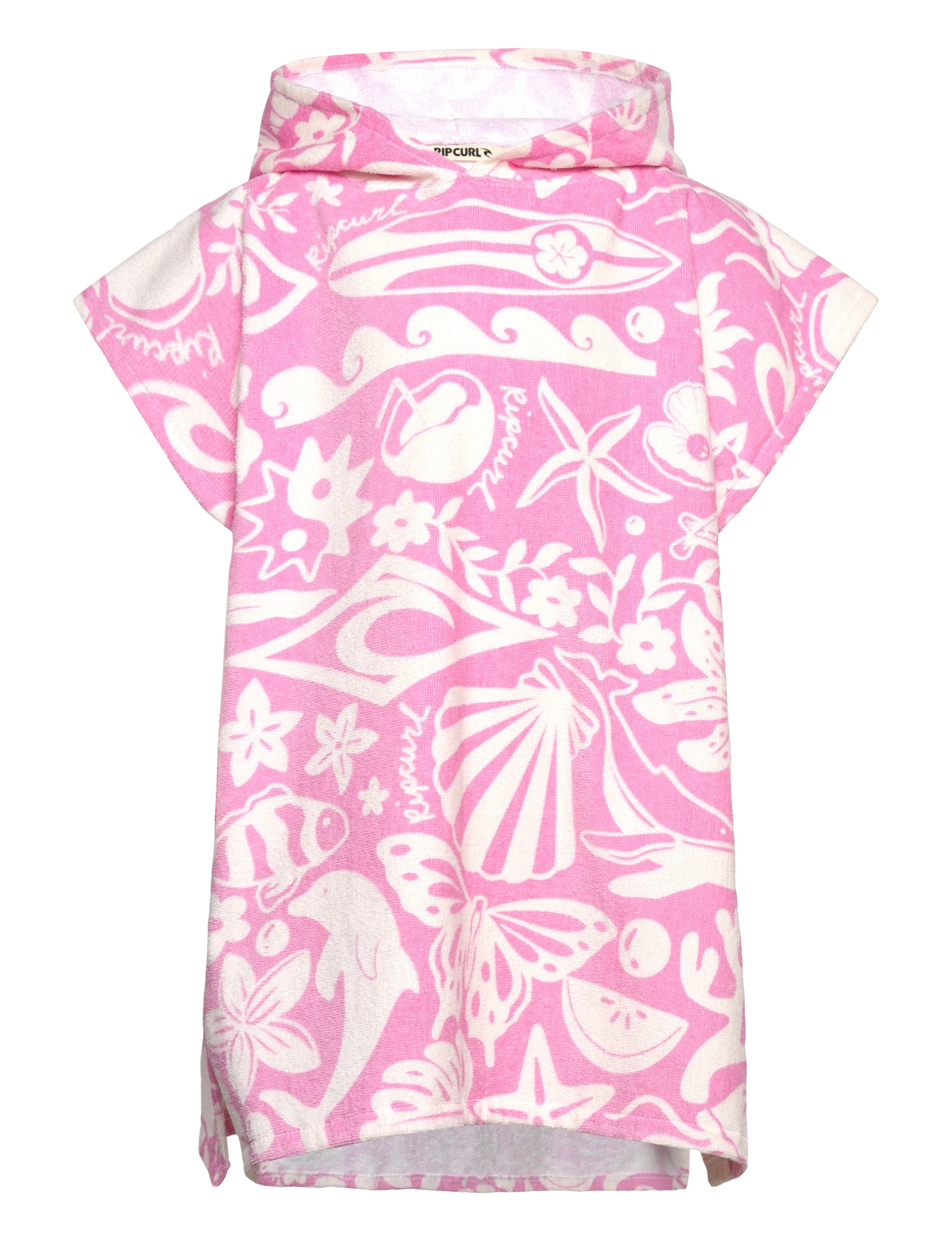 Rip Curl MIXD SNAP CTTN HOODED TWL-GIRL - Badeoverdele - PINK / pink/rose