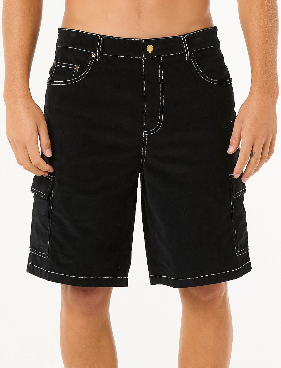 Rip Curl - CLASSIC SURF CORD CARGO SHORT - apakšējais apģērbs - black - 0