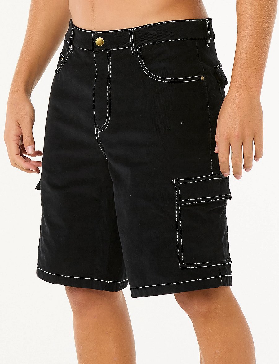 Rip Curl - CLASSIC SURF CORD CARGO SHORT - apakšējais apģērbs - black - 3