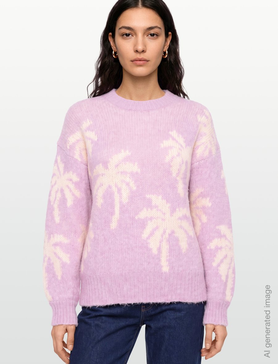Rip Curl - RETRO SWELL PALM JACQUARD CREW - sweatshirts - lilac - 3