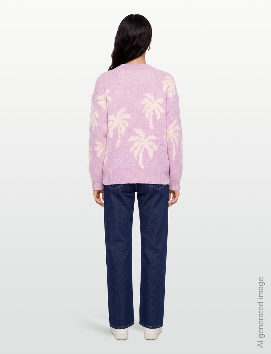 Rip Curl - RETRO SWELL PALM JACQUARD CREW - sweatshirts - lilac - 4