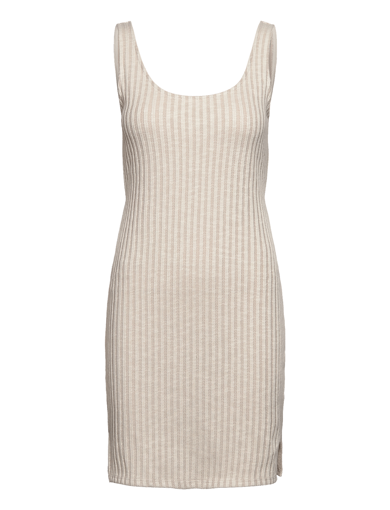 SEA OF DREAMS RIB MIDI DRESS - NATURAL