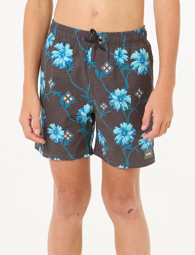 Rip Curl - SURF REVIVAL FLORAL VOLLEY-BOY - badehosen - black - 0