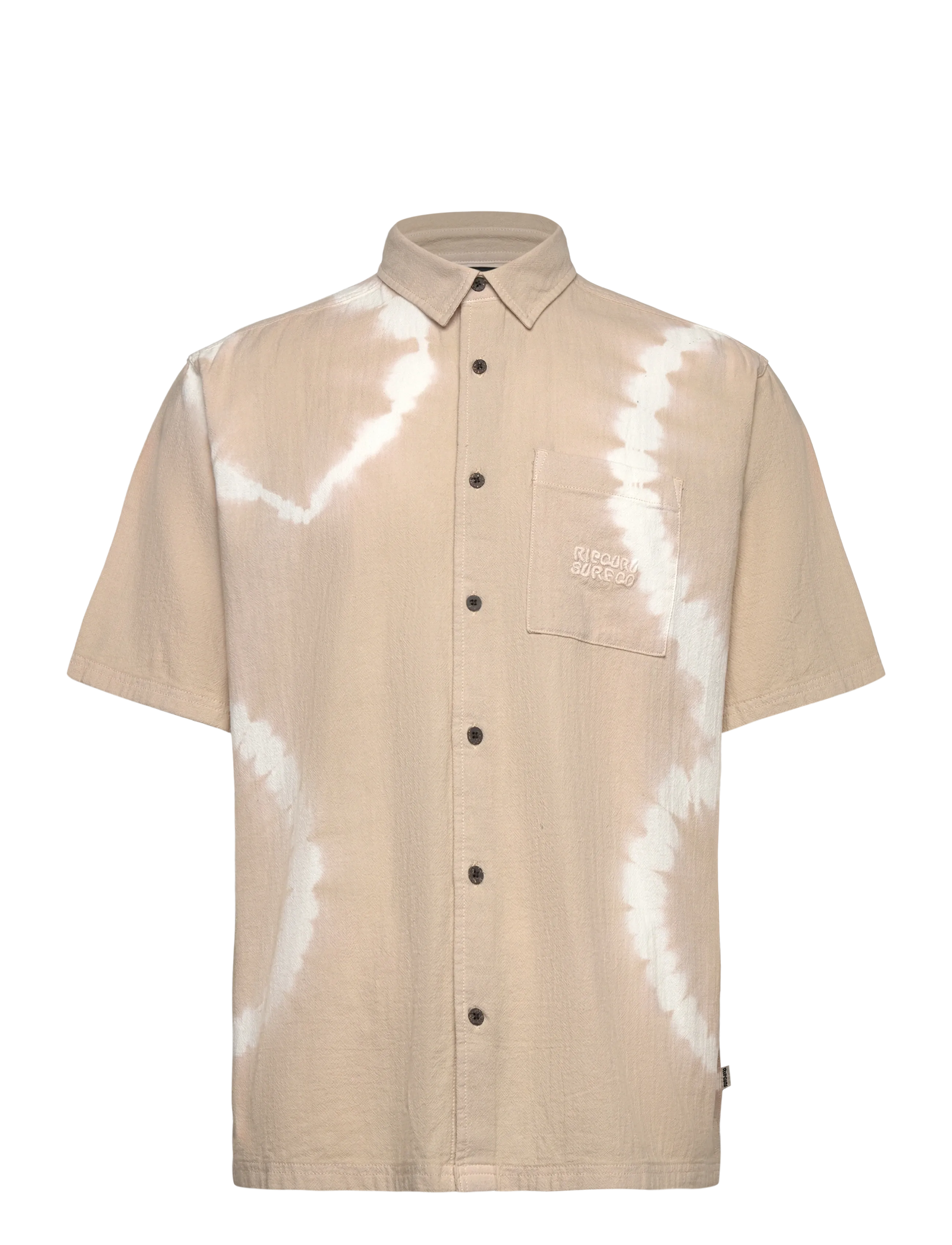 Rip Curl Pacific Rinse S/S Shirt, Mænd, Tie-Dye Kortærmet Skjorte, Beige, Str: M