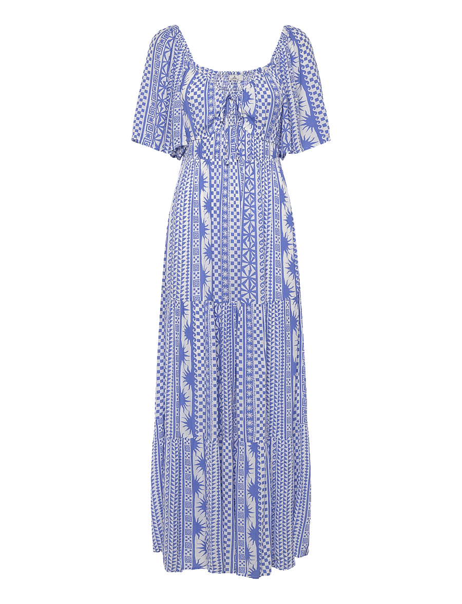Rip Curl - SAN CARLOS S/S MAXI DRESS - kleider & röcke - blue - 1